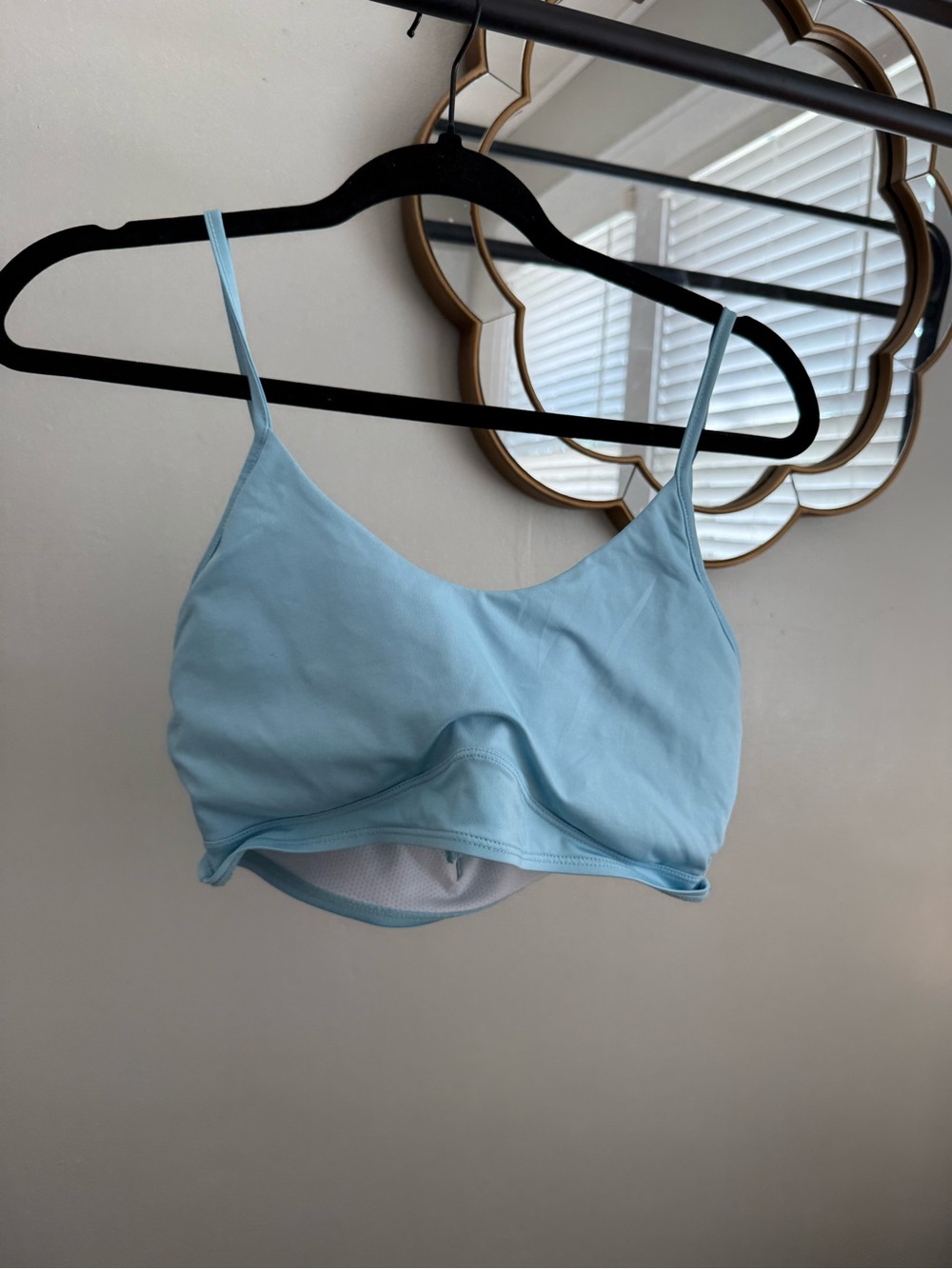 SHEIN Light Blue Padded Bralette with Thin Straps